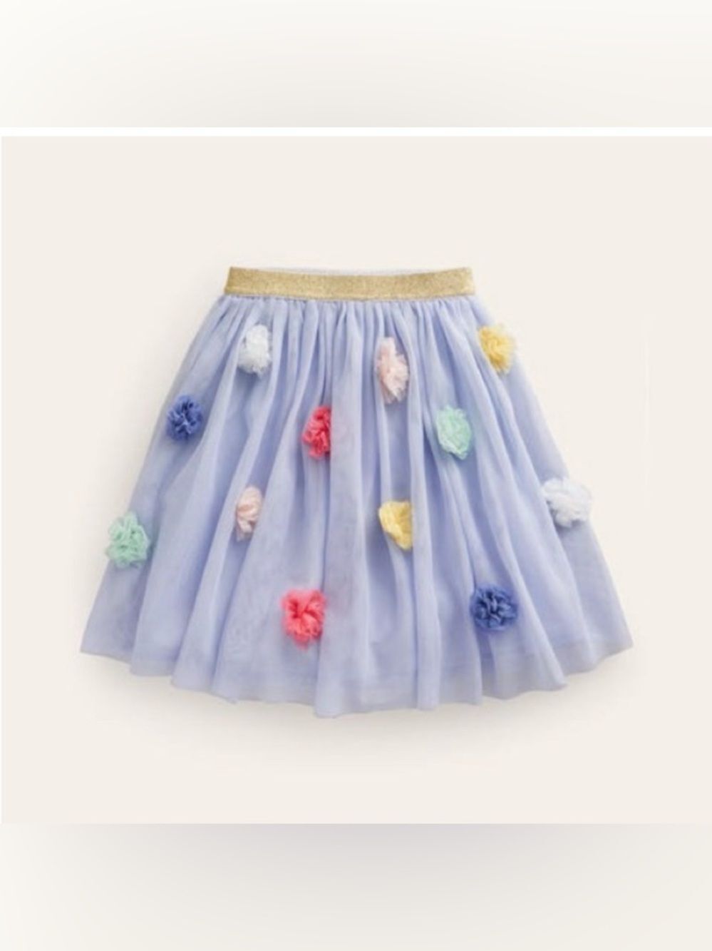 Mini Boden Pom Pom Tulle Midi Skirt